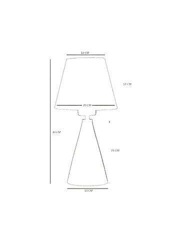 Fiorella Abajur Krem (37x20x26)
