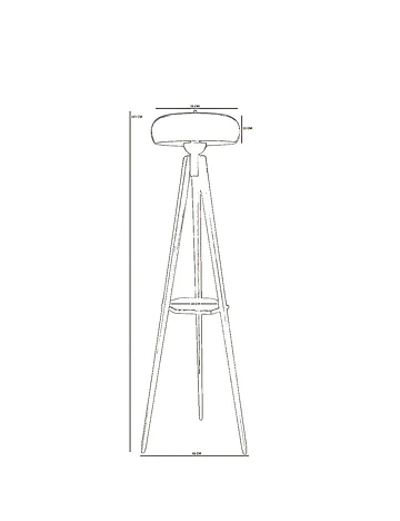 Kendall Sehpalı Lambader Ceviz (38x46x145 cm)