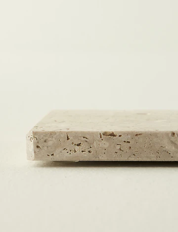 Ephesus 4'lü Traverten Bardak Altlığı (10x10 cm)