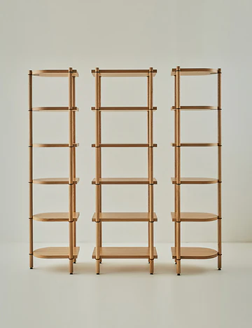 Cosmos Modüler 3 Parça 6 Katlı Kitaplık Meşe-Siyah (58x41x176 cm)