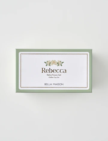 Rebecca New Bone 2'li Kahve Fincanı Seti (90 cc)