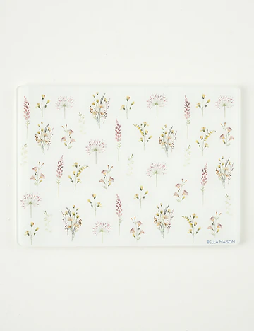 Flores Cam Kesme Tahtası (35x25 cm)