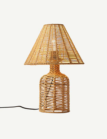 Serdon İpli Rattan Hasır Abajur Naturel (28x40 cm)