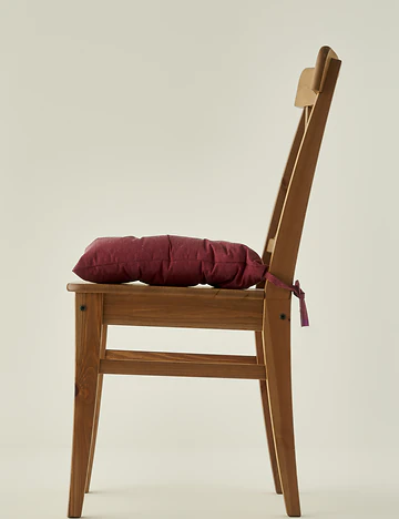 %100 Pamuk Linda Sandalye Minderi Bordo (40x40 cm)
