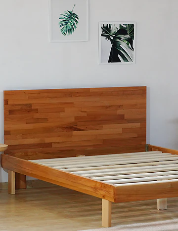 Celuna Kayın Ahşap Çift Kişilik Karyola Natural (150x200 cm)