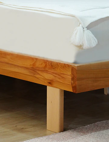 Celuna Kayın Ahşap Tek Kişilik Karyola Naturel (90x200 cm)