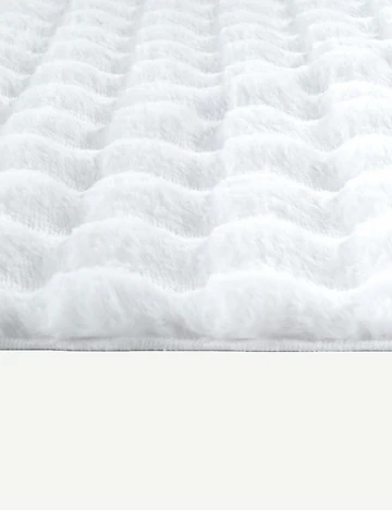 Bubble Peluş Halı Beyaz (80x150 cm)