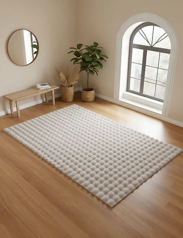 Bubble Peluş Halı Vizon (80x150 cm)