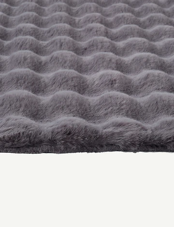 Bubble Peluş Halı Antrasit (80x150 cm)