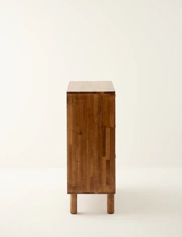 Lunara Kayın Ahşap Şifonyer Ceviz (40x80x100 cm)