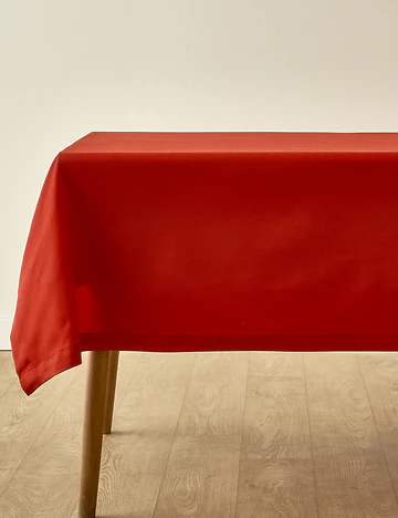 Clara Pamuklu Canvas Masa Örtüsü Kırmızı (150x250 cm)