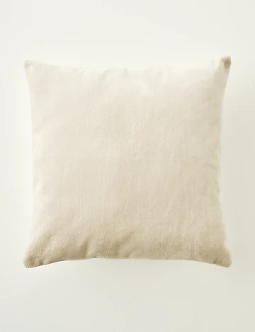 Luna Kadife Dekoratif Yastık Kılıfı Krem (43x43 cm)