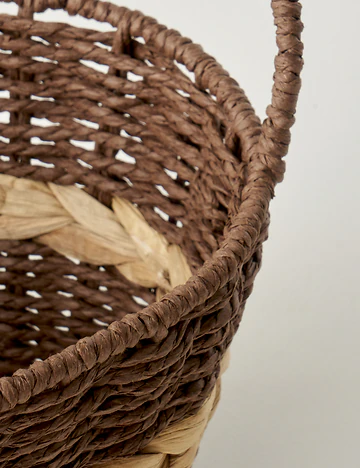 Neroa Kulplu Sepet Naturel (29x24x20 cm)
