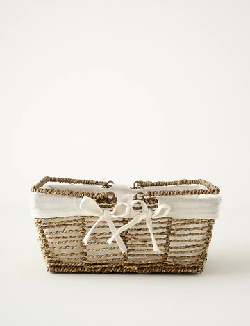 Arden Bezli Sepet Naturel (31x22x13 cm)
