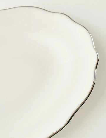 Victoria Porselen Sunum Tabağı Silver (20 cm)
