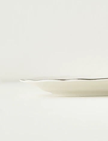 Victoria Porselen Sunum Tabağı Silver (30 cm)