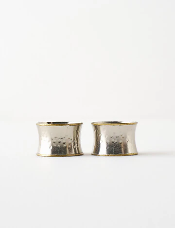 Lara 2'li Peçete Halkası Siver (4,5x3,5 cm)