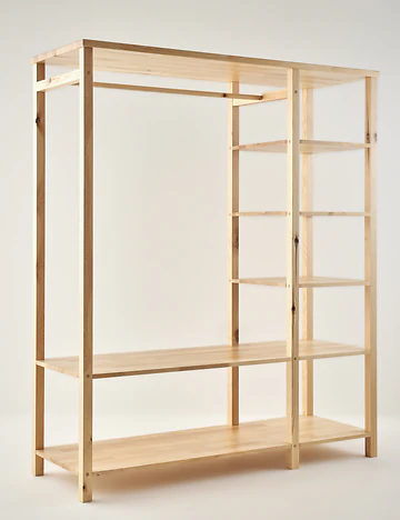 Monroe Açık Gardırop Naturel (156x52x180 cm)