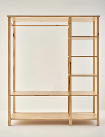 Monroe Açık Gardırop Naturel (156x52x180 cm)