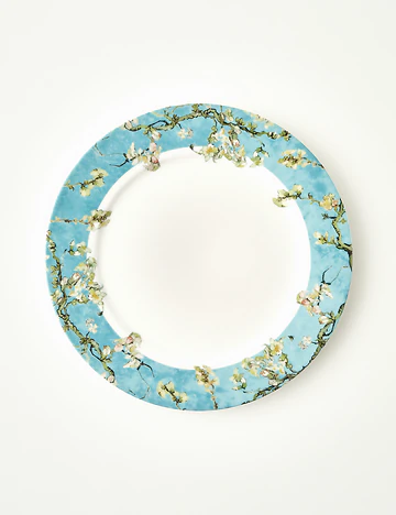 Van Gogh Almond Blossom Porselen Servis Tabağı Turkuaz (27 cm)