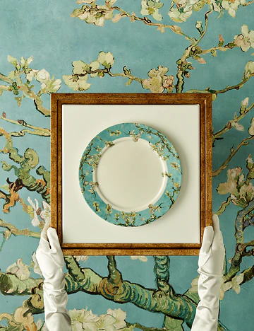Van Gogh Almond Blossom Porselen Servis Tabağı Turkuaz (27 cm)