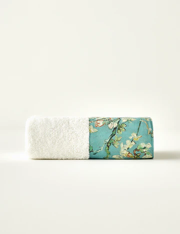 %100 Pamuk Van Gogh Almond Blossom Yüz Havlusu Turkuaz (50x90 cm)