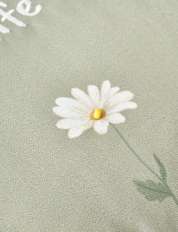 Daisy Scallop Kenar Boncuklu Dekoratif Yastık Kılıfı Bej (35x50 cm)