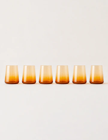 Lisa Bardak 6'lı Amber(380 cc)