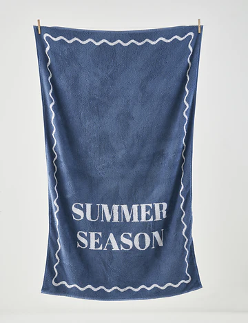 %100 Pamuk Summer Season Plaj Havlusu Lacivert (90x150 cm)