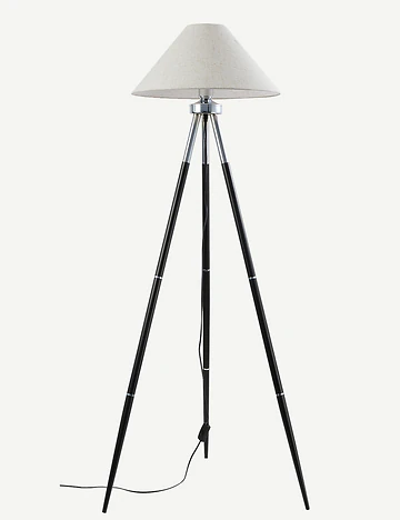 Belvano Tripod Lambader Siyah (45x143 cm)