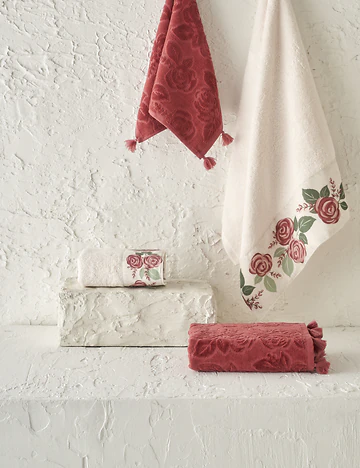 Rose 4 Parça Havlu Seti