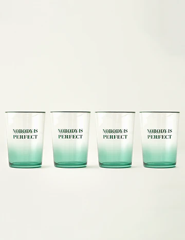 Nobody Is Perfect 4'lü Meşrubat Bardağı Yeşil (510 cc)