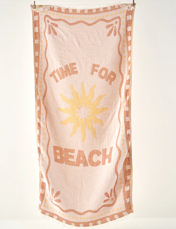 %100 Pamuk Time For Beach Peştamal Kiremit (90x160 cm)