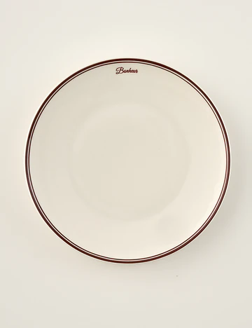 Bonheur Porselen Servis Tabağı Bordo (28 cm)