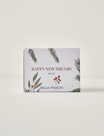 Happy New Dreams Yılbaşı Stoneware Kupa Yeşil (380 cc)