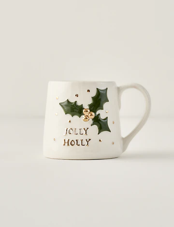 Jolly Holly Yılbaşı Stoneware Kupa (390 cc)