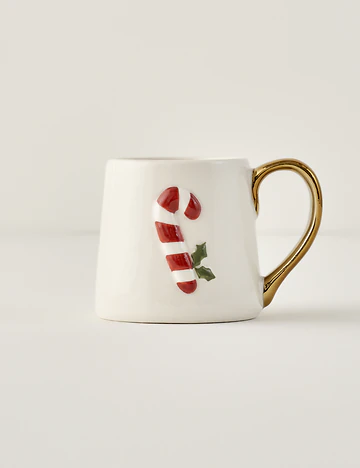 Candycane Yılbaşı Stoneware Kupa (390 cc)