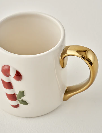 Candycane Yılbaşı Stoneware Kupa (390 cc)