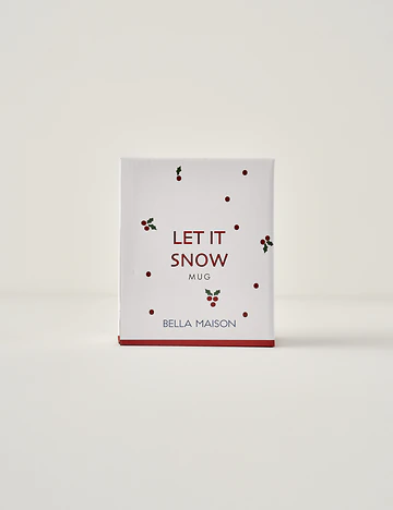Let It Snow Yılbaşı Stonware Kupa Kırmızı (300 cc)