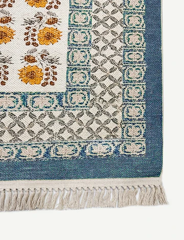 %100 Pamuk Spring Kilim Mavi (150x230 cm)