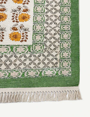 %100 Pamuk Spring Kilim Yeşil (80x150 cm)