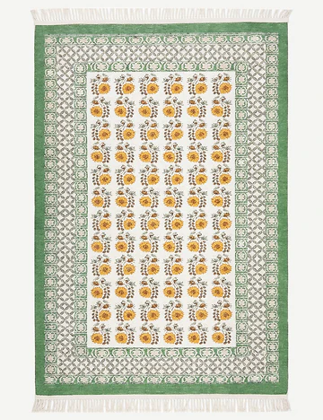 %100 Pamuk Spring Kilim Yeşil (120x180 cm)