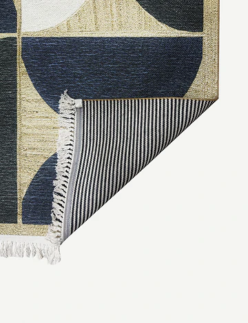 %100 Pamuk Live Kilim Naturel-Siyah (150x230 cm)