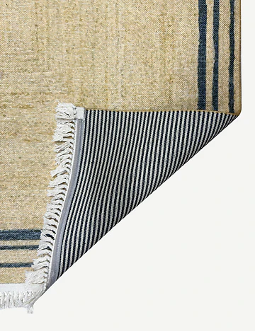 %100 Pamuk Jeff Kilim Naturel-Siyah (150x230 cm)