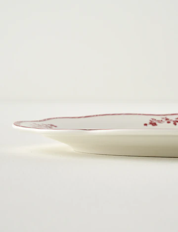 Catherine New Bone Porselen Sunum Tabağı Kırmızı (30,5 cm)
