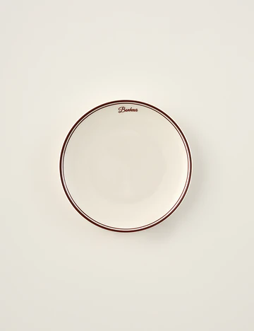 Bonheur Porselen 6'lı Pasta Tabağı Seti Bordo (21 cm)