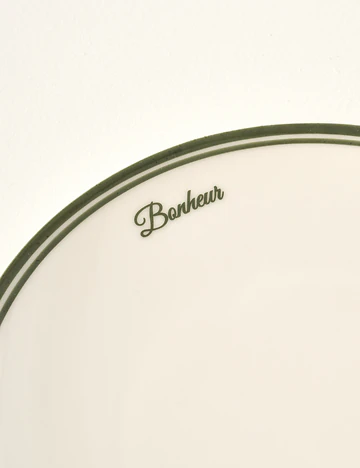 Bonheur Porselen 6'lı Pasta Tabağı Seti Yeşil (21 cm)