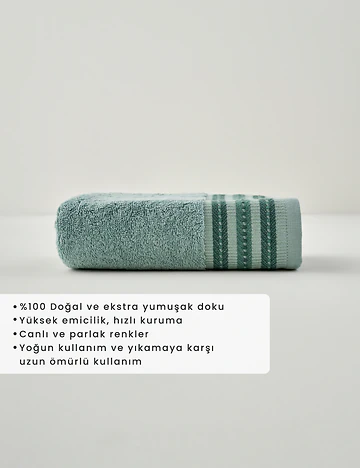 Premium Ege Pamuğu Yüz Havlusu Mint (50x90 cm)