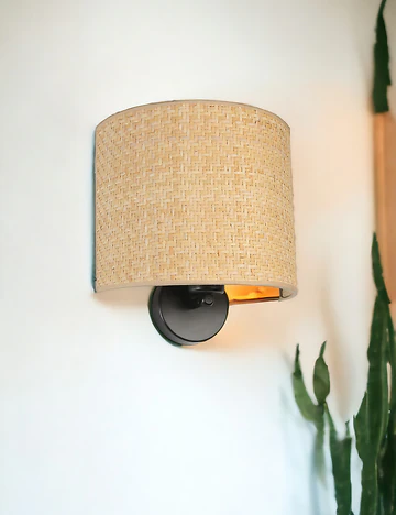 Mare Hasır Rattan Oval Aplik Naturel