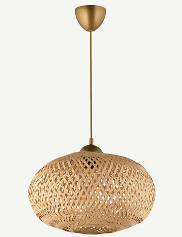 Avenor Hasır Tekli Sarkıt Avize Naturel (60x30 cm)